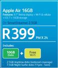 Apple Air 16GB-On Smart Internet 2.5GB