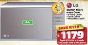 LG Silver 44L Microwave Oven MS4440SR