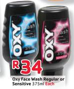 Oxy Face Wash Regular or Sensitive-375ml Each