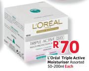 L'Oreal Triple Active Moisturiser-50-200ml Each