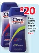 Clere Active Body Lotion-400ml Each