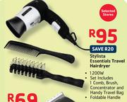 Stylista Essentials Travel Hairdryer
