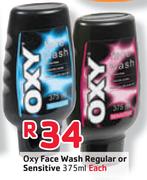 Oxy Face Wash Regular or Sensitive-375ml Each