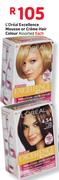 L'Oreal Exellence Mousse Or Creme Hair Colour Assorted-Each