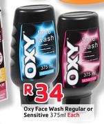 Oxy Face Wash Regular Or Sensitive-375ml Each
