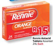 Rennie Antacid Tablets Assorted-24's