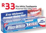 Plus White Toothpaste Assorted-60/100g
