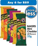 Bakers Mini Cheddar(All Flavours)-6x33G