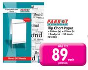 Parrot Flip Chart Paper-860mm(w)x610mm(h)