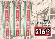 Econo Candles White-25x450g