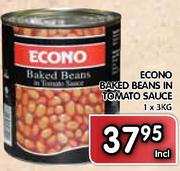 Econo Baked Beans In Tomato Sauce-1x3kg