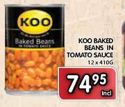 Koo Baked Beans In Tomato Sauce-12x410g