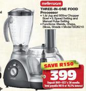 Mellerware Three-In-One Food Processor SS26210