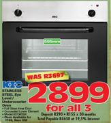KIC Stainless Steel Eye Level/Undercounter Oven KEO603IX