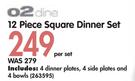 12 Piece Square Dinner Set-Per Set