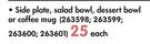 Loose Dinnerware Side Plate, Salad Bowl, Dessert Bowl Or Coffee Mug-Each