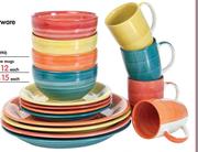 Pastello Loose Dinnerware Side Plates Or Coffee Mugs-Each