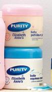 Elizabeth Anne's & Purity Baby Petroleum Jelly Or Aqueous Cream-350ml Each