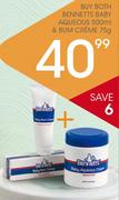 Bennetts 500ml Baby Aqueous & 75gm Bum Creme