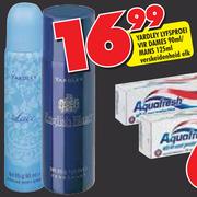 Yardley Lyfsproei Vir dames 90ML/Mans 125ML Verskeidenheid Elk