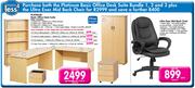 The Platinum Basic Office Desk Suite Bundle 1,2 And 3 Plus The Ultra Exec Mid Back Chair