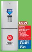 Defy C367 Metallic 345Ltr Fridge With Water Dispenser