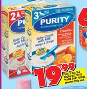 Purity 2nd/3rd Foods Mix With Water Baby Creal Assorted-200g Each