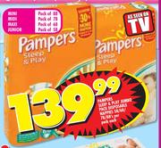 Pampers Sleep & Play Jumbo Pack Disposable Nappies 58/68/78/88's-Per Pack Each