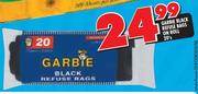 Garbie Black Refuse Bags On Roll-20's