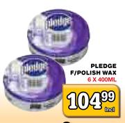 Pledge F/Polish Wax-6 x 400ml