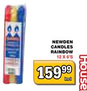 Newden Candles Rainbow-12 x 6's