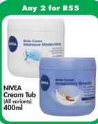 Nivea Cream Tub(All Variants)-2x400Ml