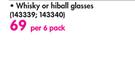 Libbey 6 Pack Whisky Or Hiball Glasses