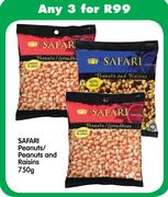 Safari Peanuts/Peanuts And Raisins-3x750g