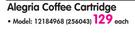 Nestle Alegria Coffee Cartridge 12184968