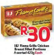 I&J Flame Grills Chicken Breast Fillet Portions Assorted-420g