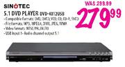 Sinotec 5.1 Dvd Player-DVD-4012Usb