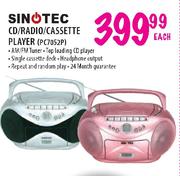 Sinotec CD/Radio/Cassette Player Each