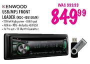Kenwood USB/MP3 Front Loader (KDC-4051UGM)