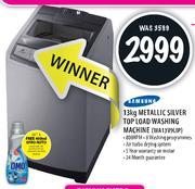 Samsung Metallic Silver Top Load Washing Machine (WA13V9LIP) - 13 Kg