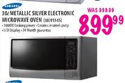 Samsung Metallic Silver Electronic Microwave Oven (ME9114S) - 30 Ltr