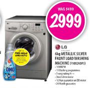 LG Metallic Silver Front Load Washing Machine (F1092NDPS) - 6 Kg
