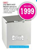 Defy White Chest Freezer (DMF290/374) - 210 Ltr