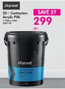 Citycoat Contractors Acrylic PVA-20Ltr