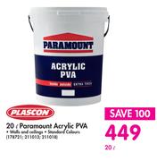Plascon Paramount Acrylic PVA-20L