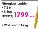 Mundo 8 Step Fibre Glass Ladder