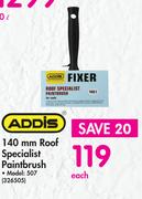 Addis 140mm Roof Specialist Paint Brush-Each