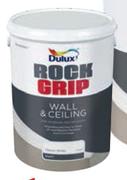 Dulux Rockgrip Fleece (White) Wall Paint Interior/Exterior Matt-5L