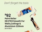 Dexter Smooth For Walls, Ceilings & Aluminium 220mm Paint Roller