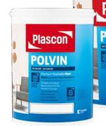 Plascon Polvin Super Acrylic (White) Wall Paint Interior/Exterior Matt-5L